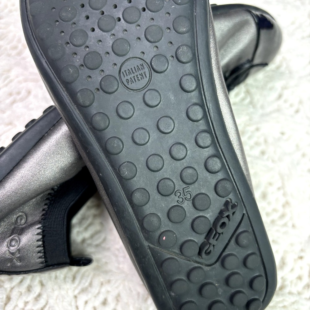 GEOX Ballet Flats NWOT Italian Patent Leather Shoes Women's 35 EU Fits US 6 - Picture 9 of 11